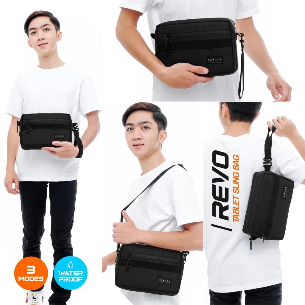 Mr Mads - Revo Clutch Bag - Sling Bag Pouch Pria Wanita (Unisex) - Waterproof