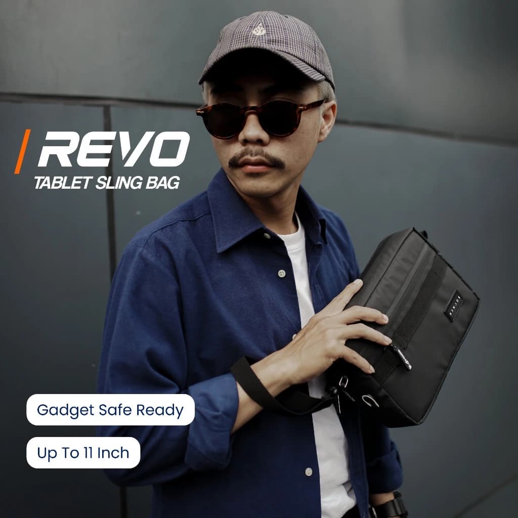 Mr Mads - Revo Clutch Bag - Sling Bag Pouch Pria Wanita (Unisex) - Waterproof