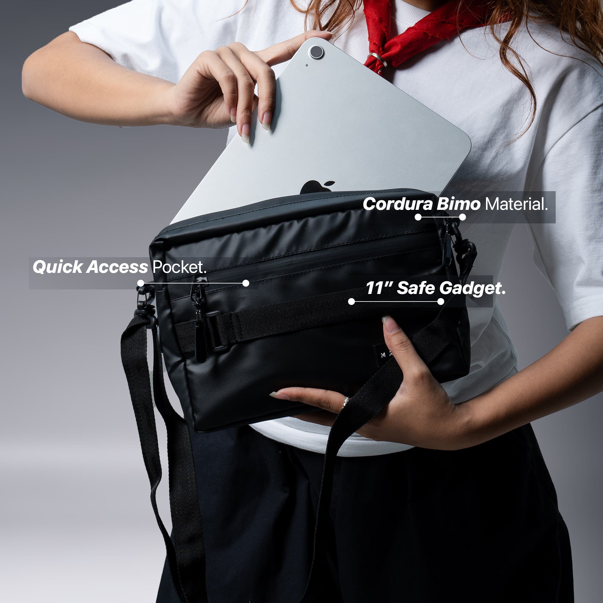 Mr Mads - Revo Clutch Bag - Sling Bag Pouch Pria Wanita (Unisex) - Waterproof