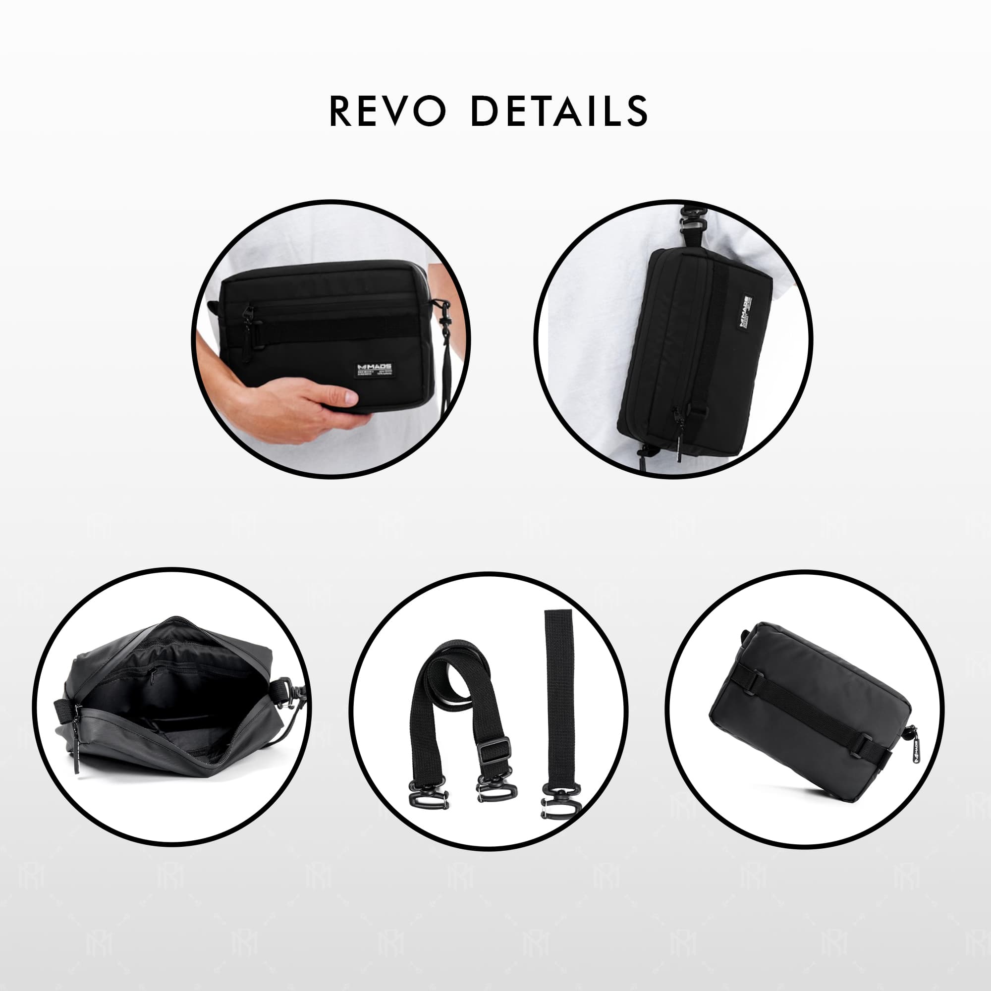 Mr Mads - Revo Clutch Bag - Sling Bag Pouch Pria Wanita (Unisex) - Waterproof