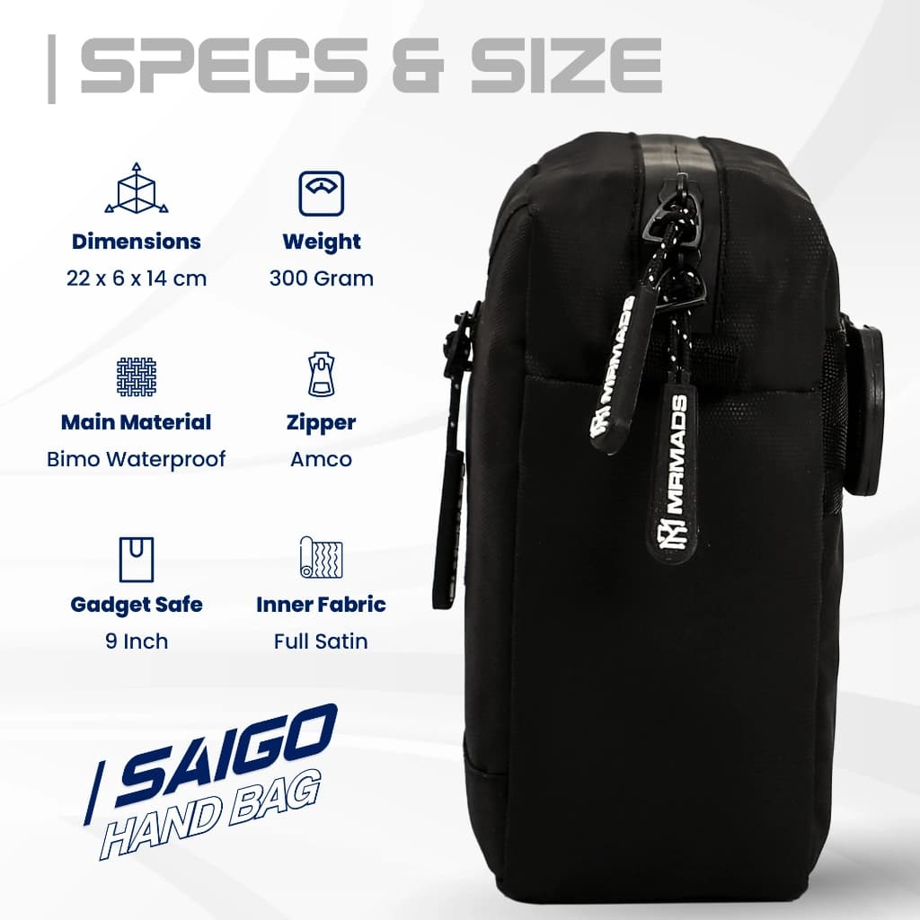 MR MADS - Tas Selempang Pria "SAIGO" Clutch Bag - Sling Bag Waterproof