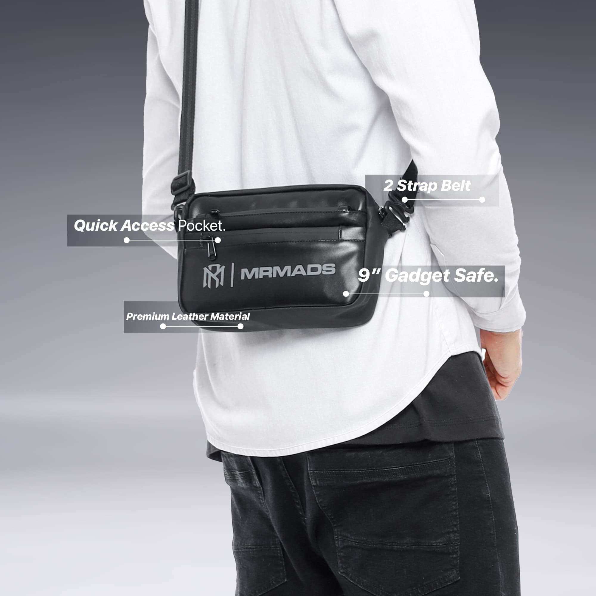 MR MADS - Tas Selempang Pria "SKYLAR" Clutch Bag - Sling Bag Waterproof