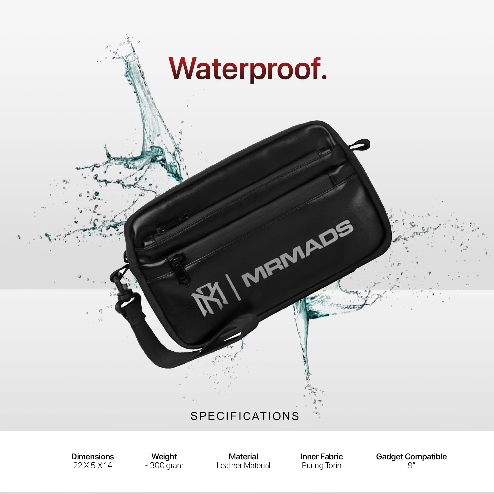 MR MADS - Tas Selempang Pria "SKYLAR" Clutch Bag - Sling Bag Waterproof