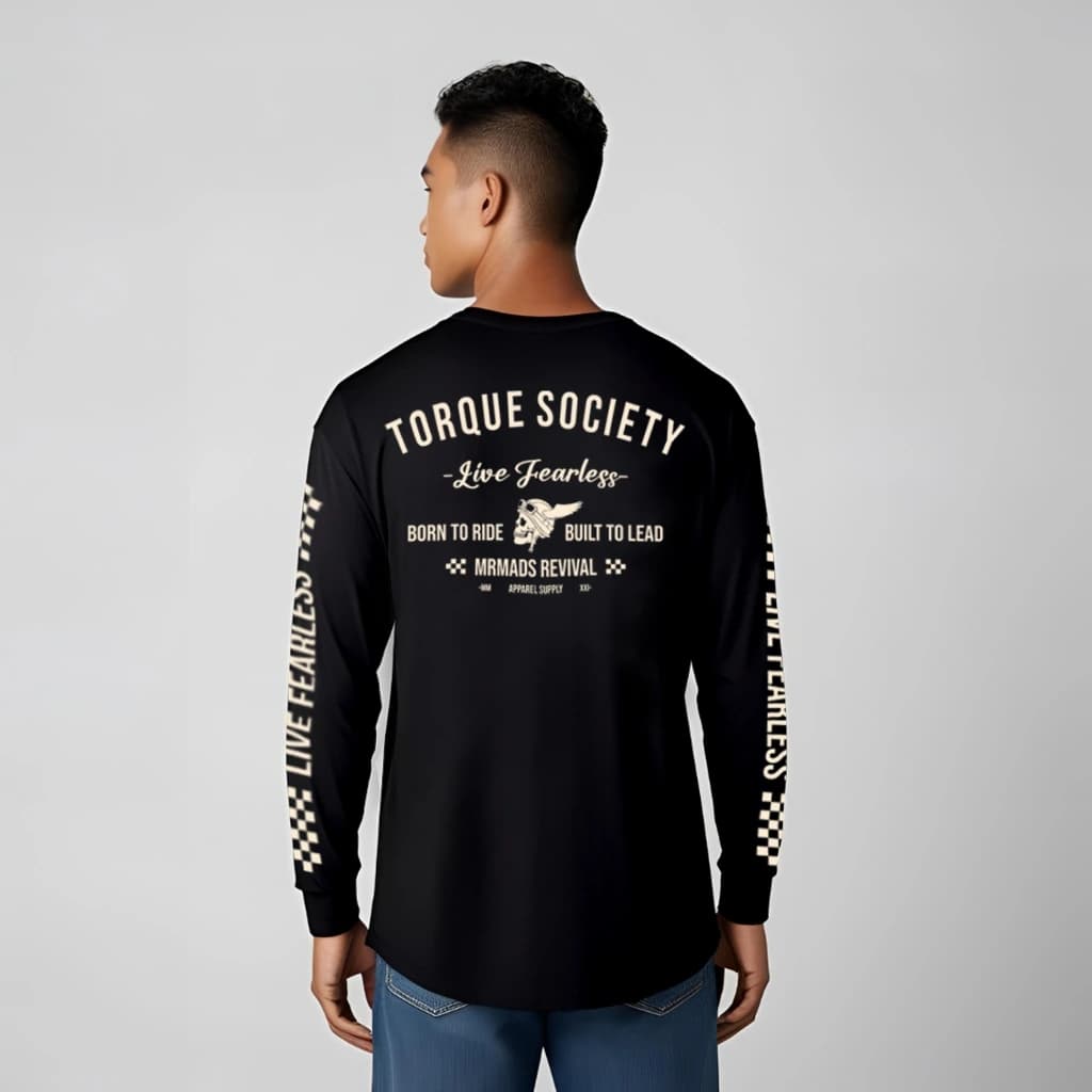 Mr Mads - T-Shirt Torque Society Black Long Sleeve