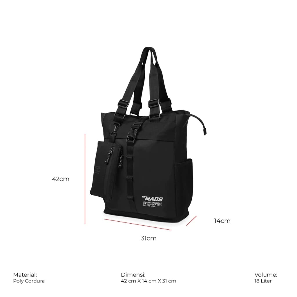 Mr Mads - Velkan Backpack Pria - Tas Ransel Pria Wanita Tas Punggung Pria Outdoor Free Pouch Kapasitas Besar Tas laptop 15 Inc - Waterproof