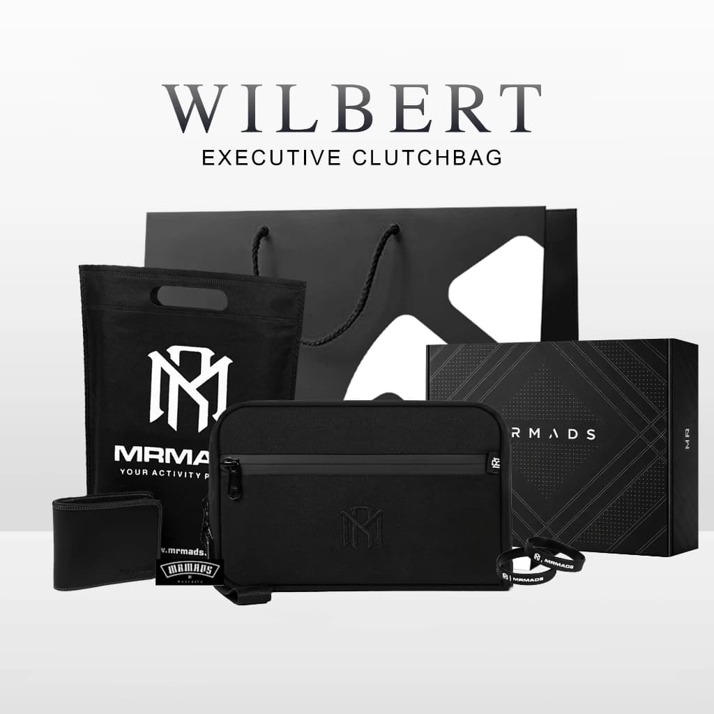 Mr Mads - Sling Bag Pria WILBERT Clutch Bag Multyfungsi 3 in 1 Hand Bag Cowok Waterproof Tas Tangan Anti Air Sling Bag Kulit Waistbag