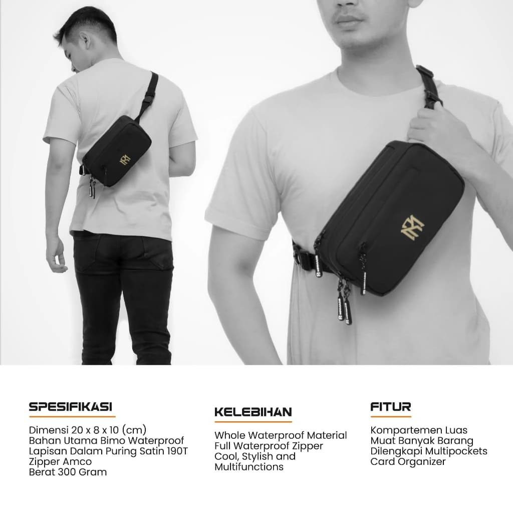 Mr Mads - Wilder Sling Bag Tas Selempang Pria Waistbag Pria crossbody & shoulder bags