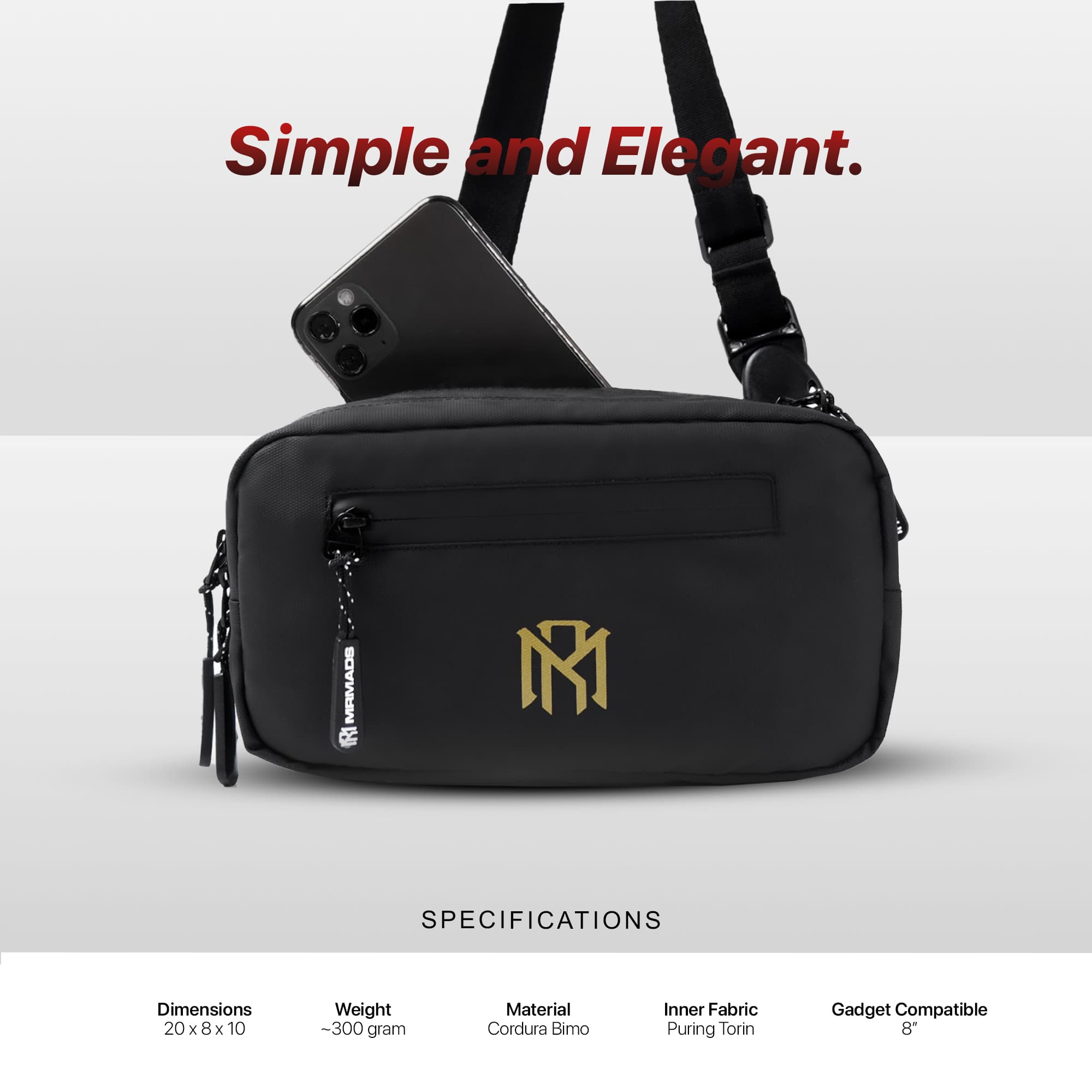 Mr Mads - Wilder Sling Bag Tas Selempang Pria Waistbag Pria crossbody & shoulder bags