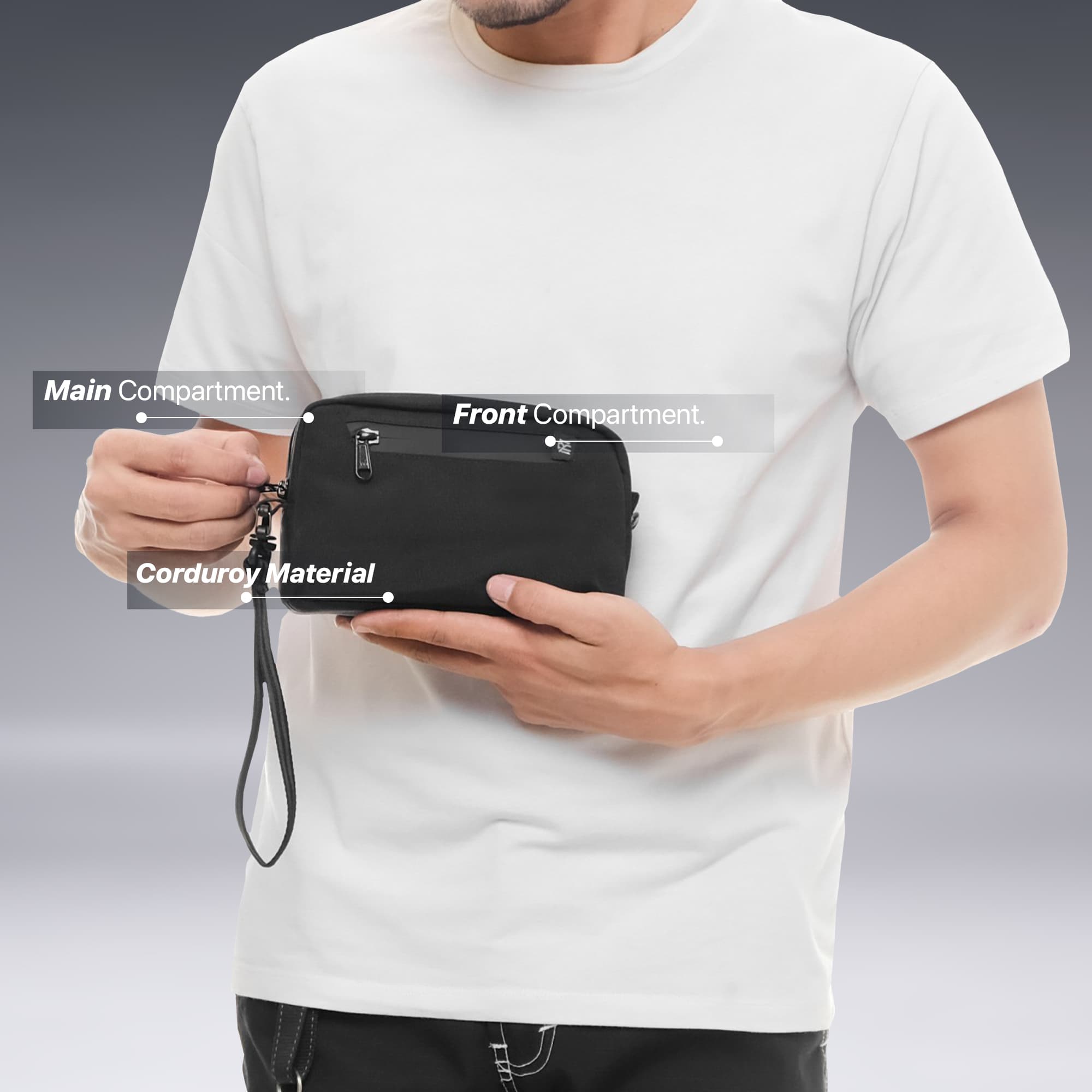 Mr Mads - Wilson Clutch Bag Anti Bara - Hand Bag Pouch Bag Pria Wanita (Unisex) - Waterproof