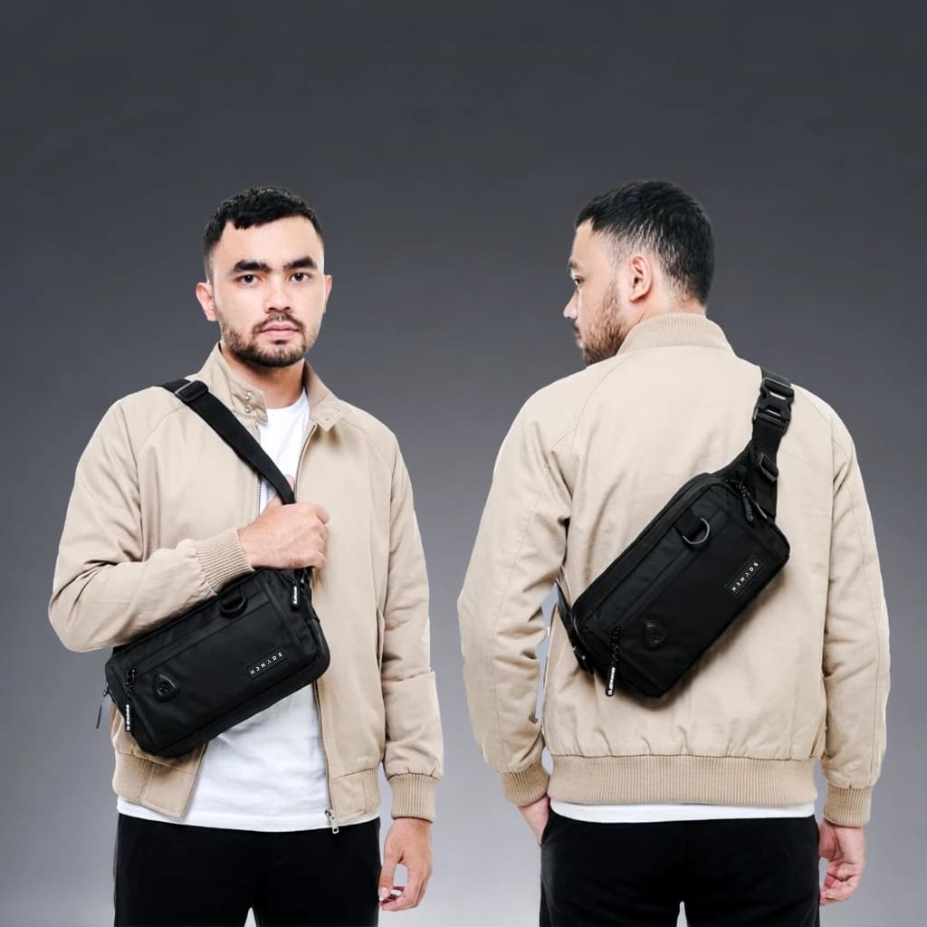 Mr Mads - Wolf Waist Bag - Tas Selempang Pria Tas Pinggang Clucth Bag Shoulder Bag Sling Bag Hand Bag Chest Bag (Bisa Dijadikan 5 Model) - Waterproof