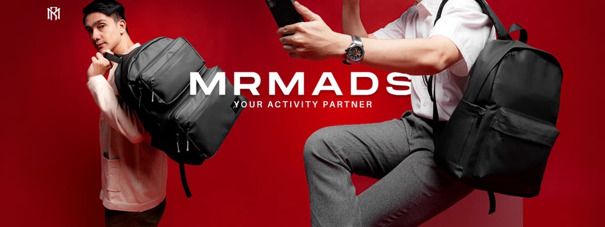 Koleksi backpack hitam MR MADS