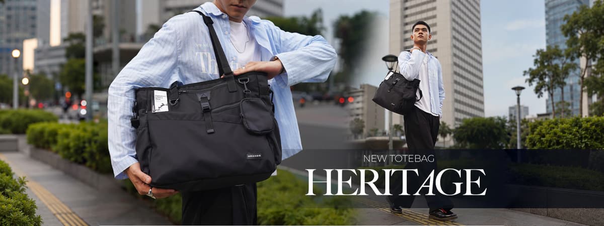 Koleksi tote bag hitam Heritage MR MADS