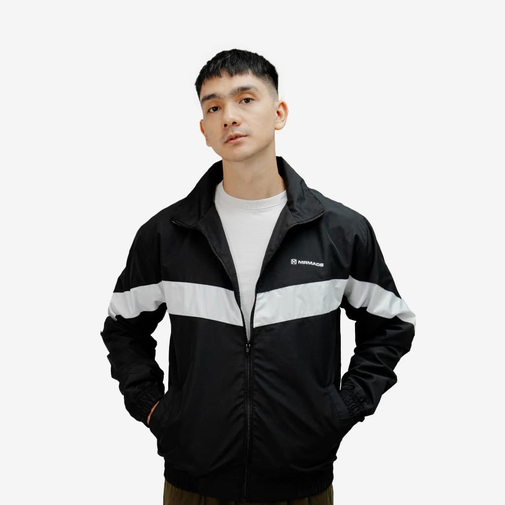 Mr Mads - Track Suit Jacket Draymond Black Strip White