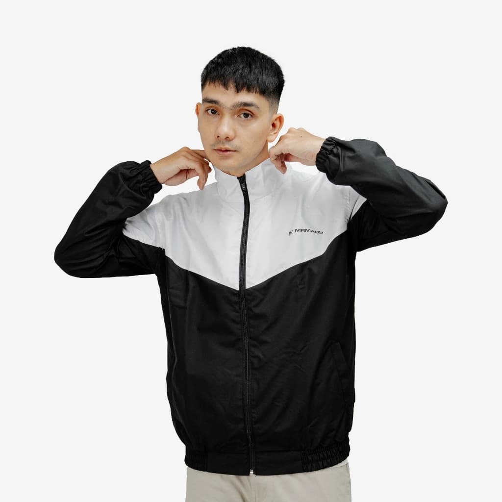 Mr Mads - Track Suit Jacket Duncan Black White