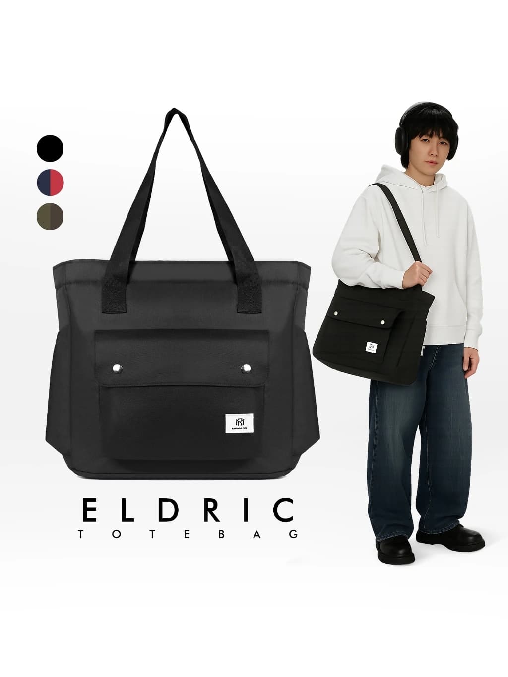 Mr Mads - Eldric Tote Bag pria wanita Tas Trevel pria wanita Backpack pria wanita