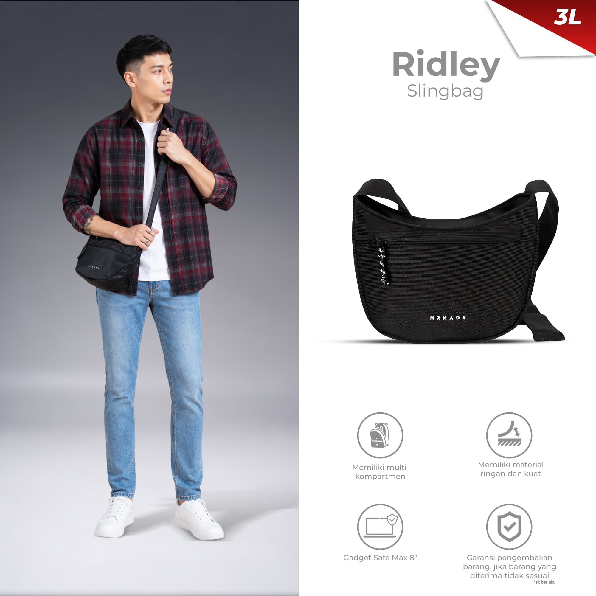 Mr Mads - Ridley Sling Bag Tas Selempang Pria crossbody & shoulder bags
