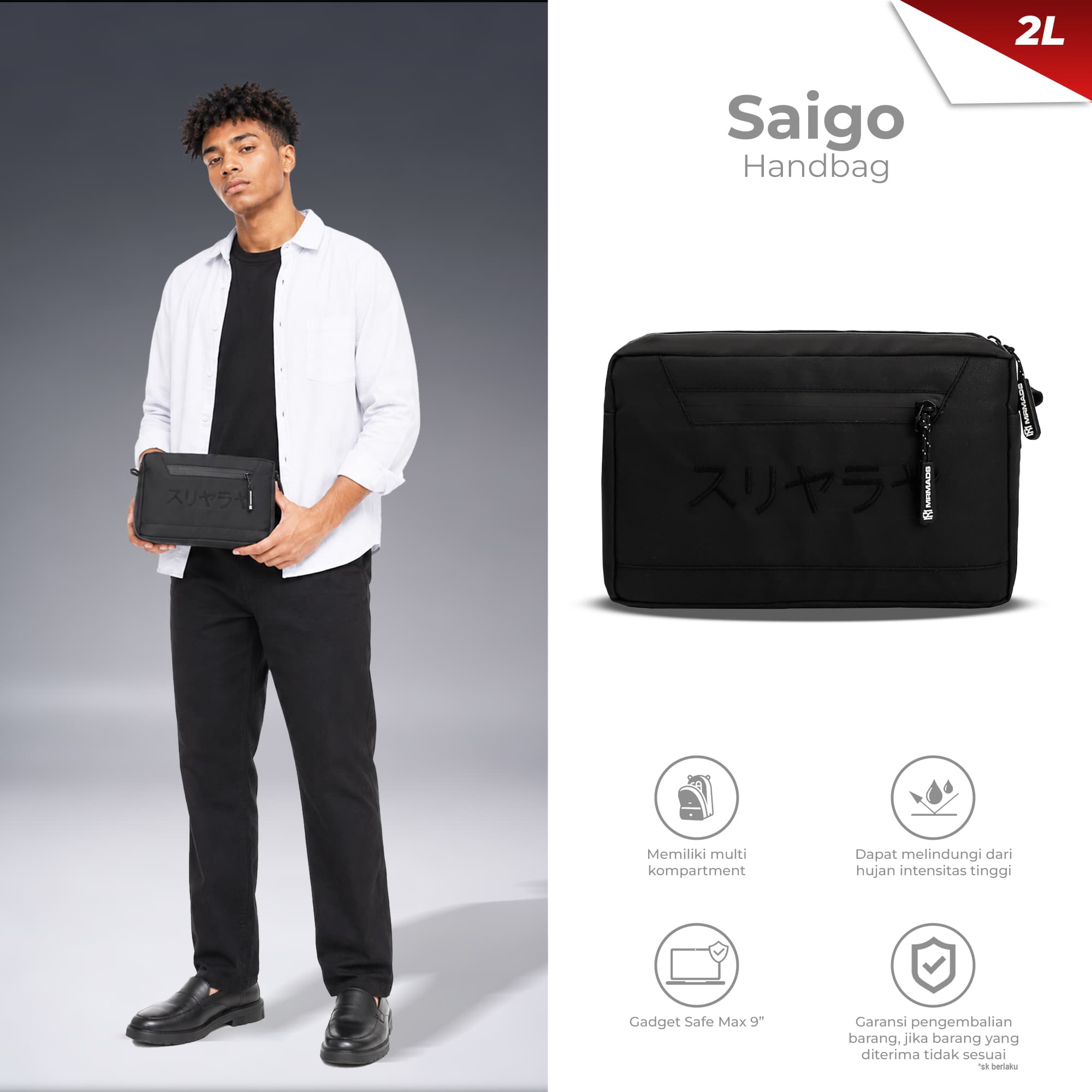 Mr Mads - Saigo Hand Bag - Pouch Pria Wanita Tas Selempang Hand Bag